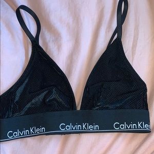 Calvin Klein Black Velvet Bralette